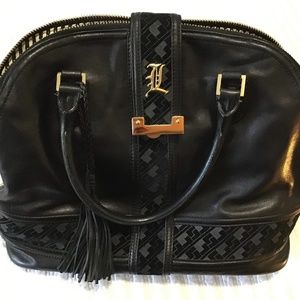 L.A.M.B. Leather Handbag- Black